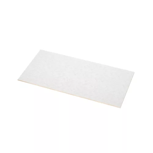 Beauty shoot of a BP Canada white ceiling tile on white background.