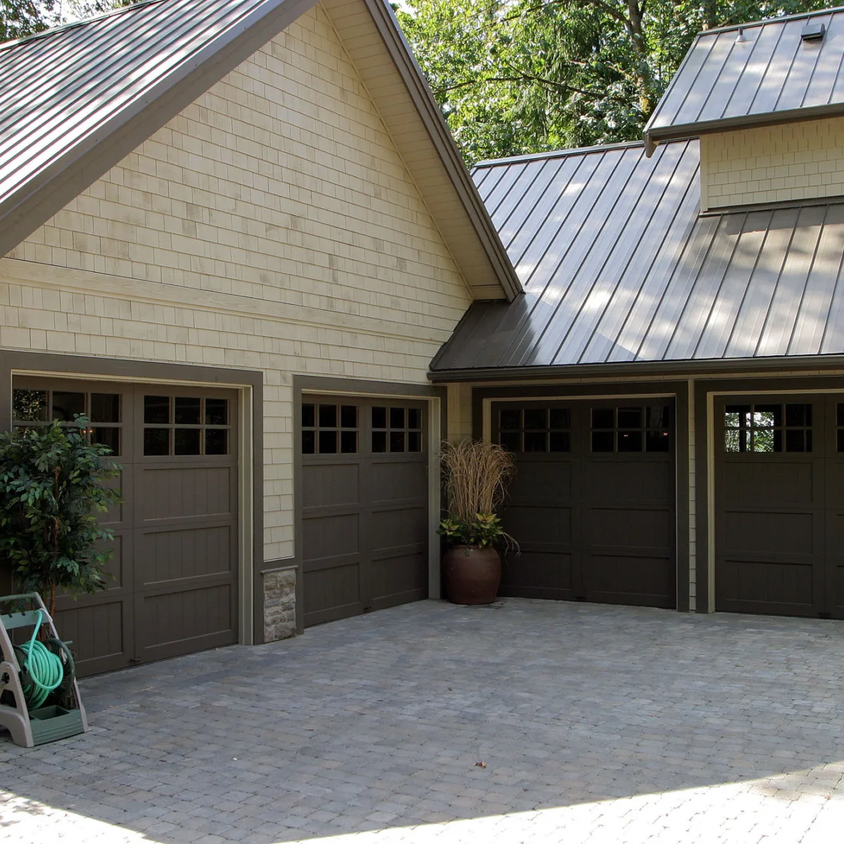 Cedar Products siding and trims on a garage