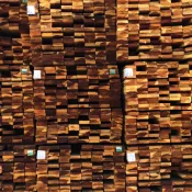 D-blaze fire-retardant treated wood pile