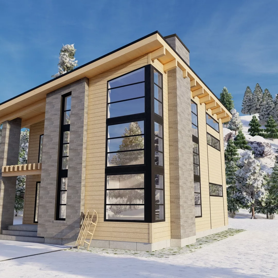 Maibec CanExel Engineered Siding Scandinavian house