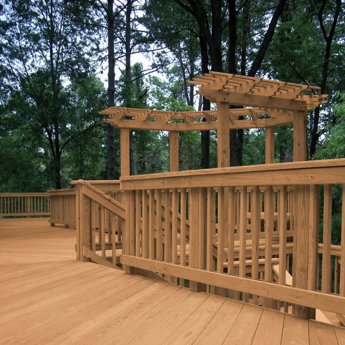 MicroPro Sienna - Bois traité - patio et structure d'ombre