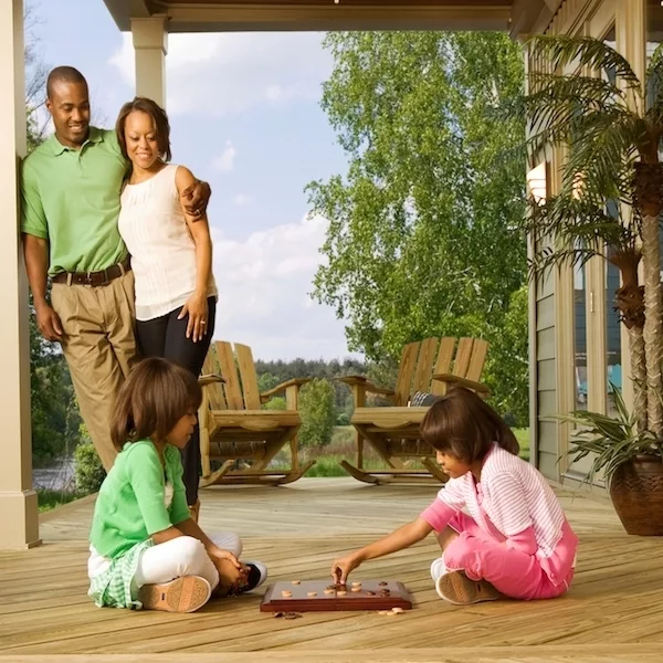 Preserve CA® Treated Wood - Doman Tucker Lumber - Porch Deck Girls with Checkers