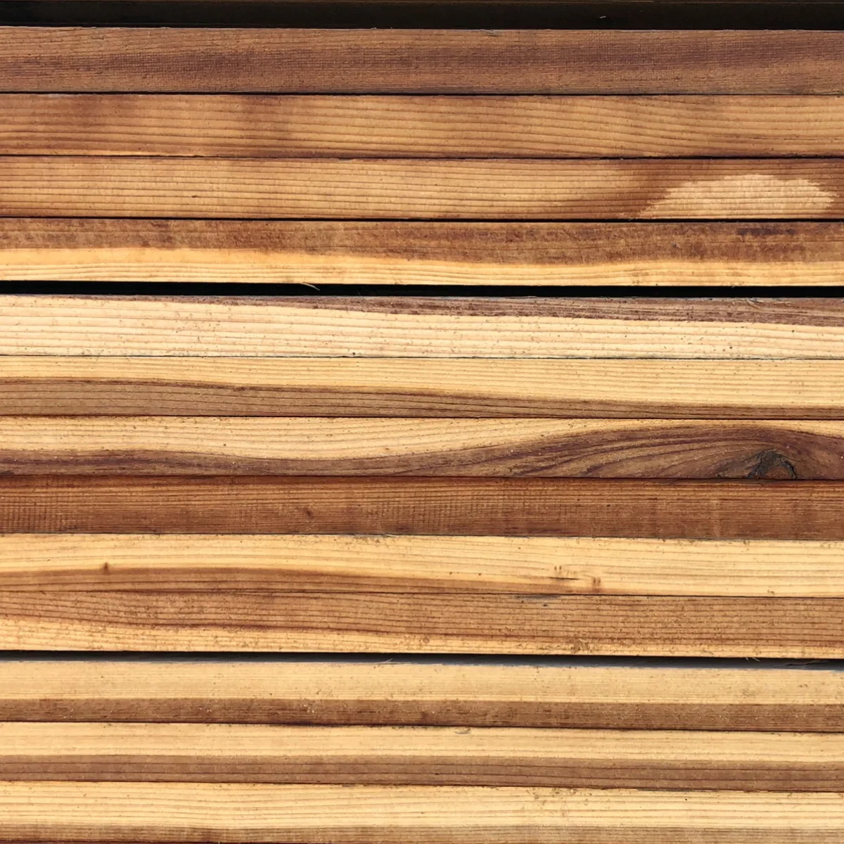 Redwood Decking lumber pile