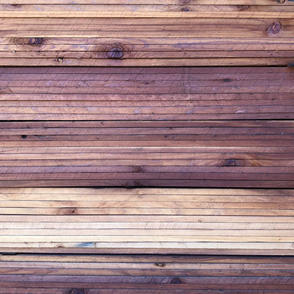 Redwood Decking lumber stack wood