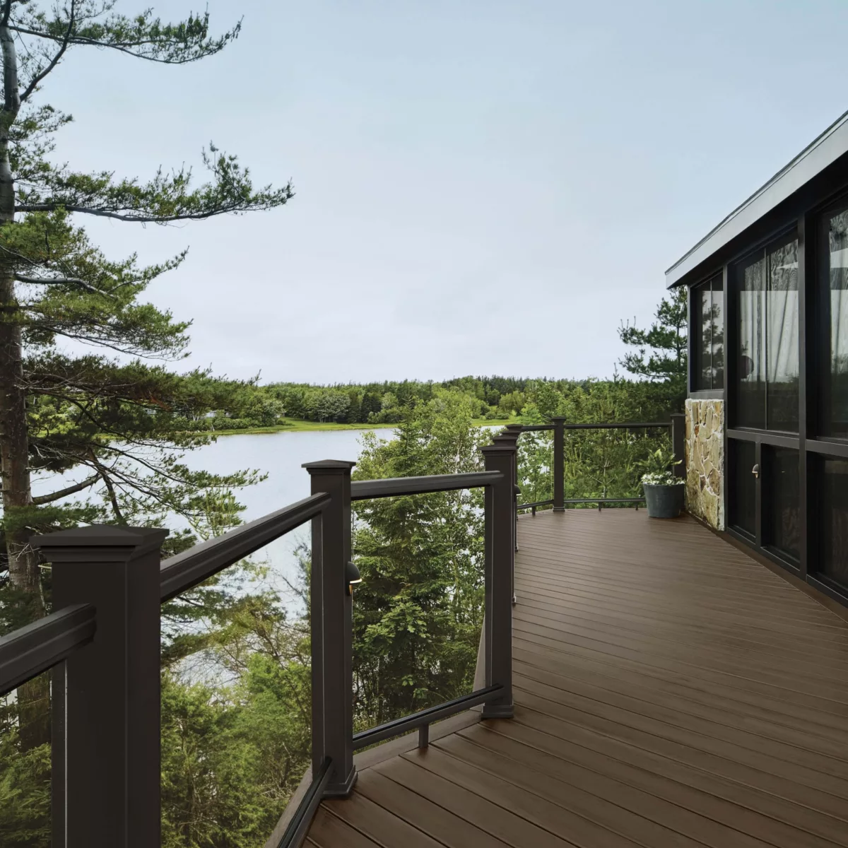 Timbertech Advanced PVC and composite decking and railing cabin