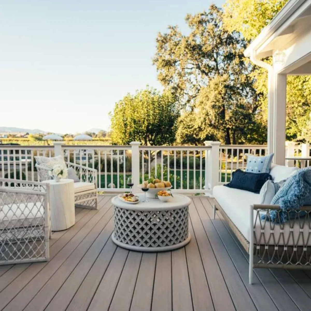 TimberTech Advanced PVC and Composite Decking and Railing backyard deck