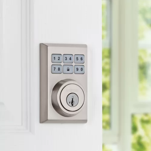 Weiser SmartCode SmartKey Satin Nickel Electronic Deadbolt with Keypad